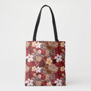 Bolso De Tela Pintura manual Resumen de color de agua Leopard Ze