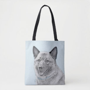 Bolso De Tela Pintura noruega de elkhound - Arte original de per