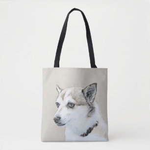 Bolso De Tela Pintura noruega de Lundehund - Arte original del p