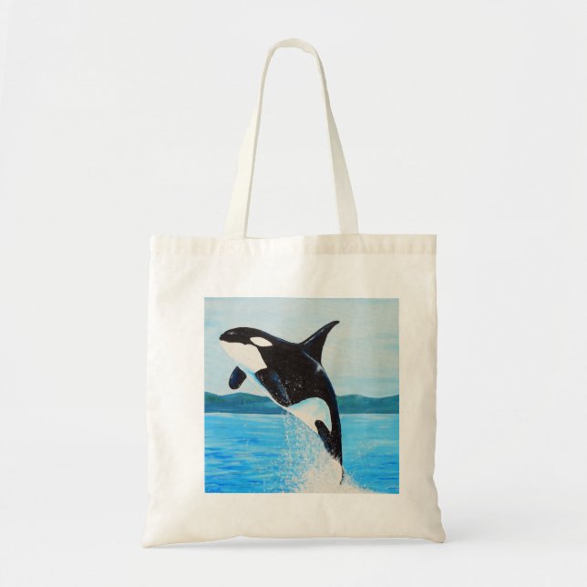 Bolso De Tela Pintura Orca (Frente)