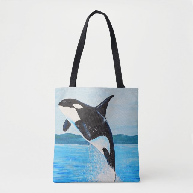Bolso De Tela Pintura Orca (Anverso)