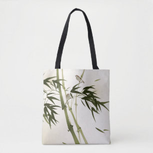 Bolso De Tela Pintura oriental del estilo, ramas de bambú