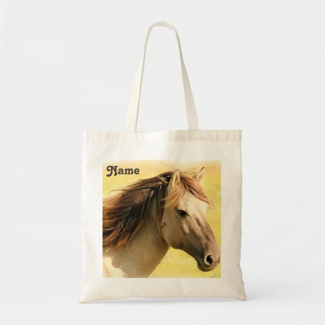 Bolso De Tela Pintura personalizada del caballo (Frente)