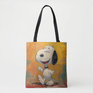Bolso De Tela Pintura Pop Art de Perro Beagle Alegre