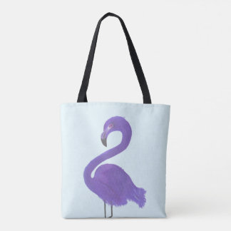 Bolso De Tela Pintura púrpura del flamenco - Bello Artes costero