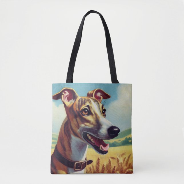 Bolso De Tela Pintura retro de lechón (Anverso)