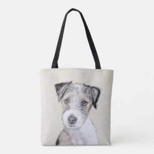 Bolso De Tela Pintura Rusell Terrier - Arte Perro Original