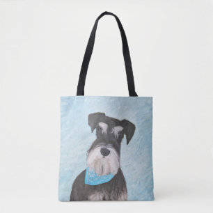 Bolso De Tela Pintura Schnauzer (en miniatura) - Perro original
