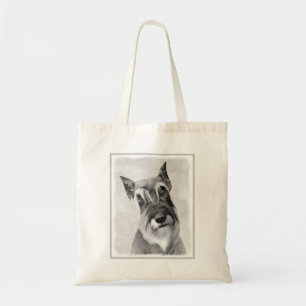 Bolso De Tela Pintura Schnauzer (gigante) - Arte de perros