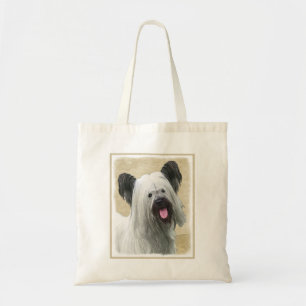 Bolso De Tela Pintura Skye Terrier - Arte Perro Original.