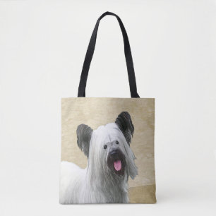 Bolso De Tela Pintura Skye Terrier - Arte Perro Original.