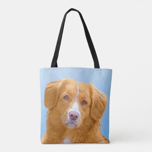 Bolso De Tela Pintura tocante del perro del perro perdiguero del (Reverso)