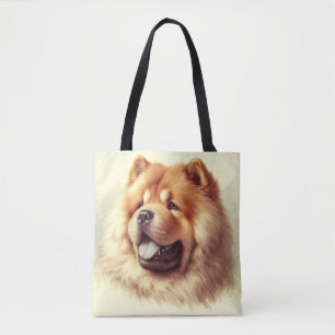 Bolso De Tela Pintura vintage de Chow-Chow
