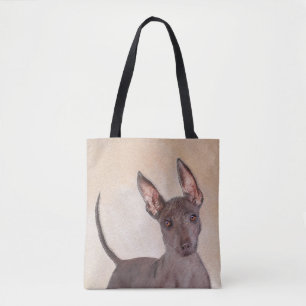 Bolso De Tela Pintura Xoloitzcuintli - Arte Perro Original Cuto