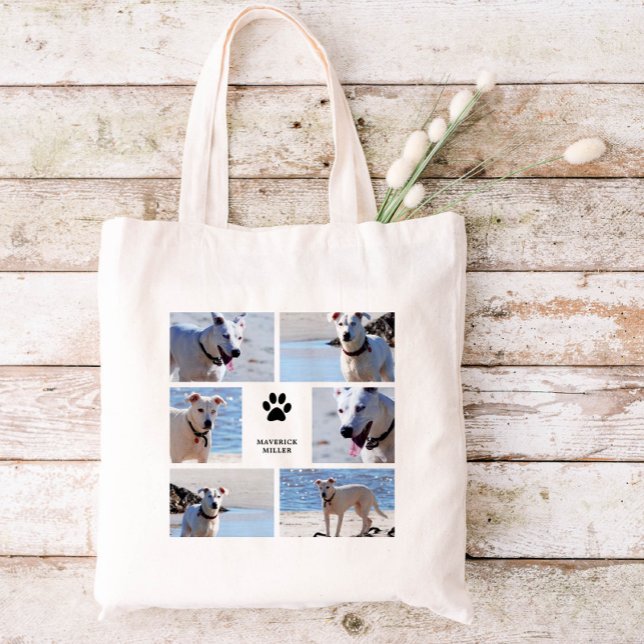 Bolso De Tela Pinturas - Collage de fotos de perro (Subido por el creador)