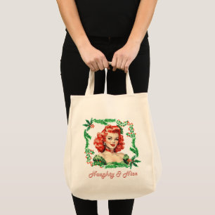 Bolso De Tela Pinup de Navidades retro traviesos y bonitos