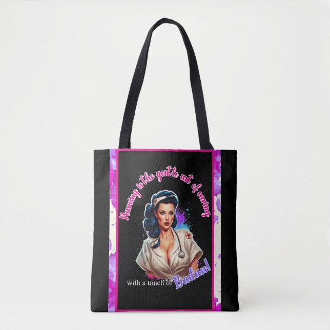 Bolso De Tela Pinup_ Nurse Badass (Anverso)
