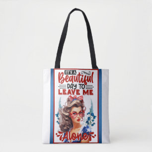Bolso De Tela Pinup_ retro estadounidense es un día hermoso