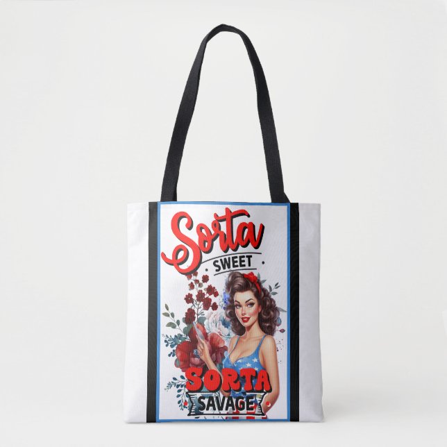 Bolso De Tela Pinup_ Sorta Barato de Sorta (Anverso)