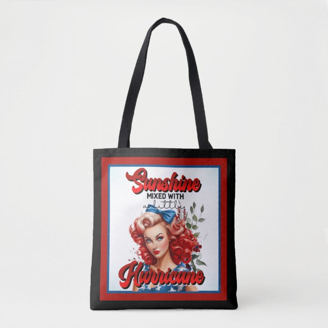 Bolso De Tela Pinup_ Sunshine Mezcla de toques retro estadounide (Anverso)