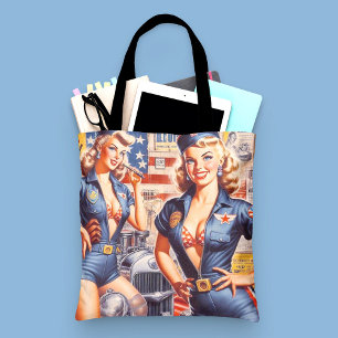 Bolso De Tela Pinza mecánica retro