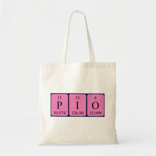 Bolso De Tela Pio nombre de tabla periódica aleta