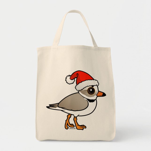 Bolso De Tela Piping Plover Santa (Frente)