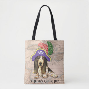 Bolso De Tela Pirata de Basset Hound
