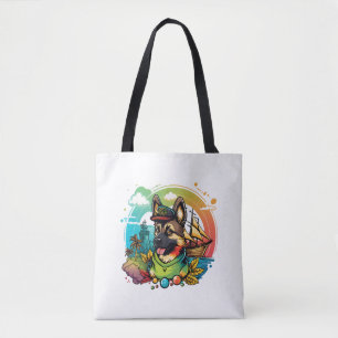 Bolso De Tela Pirata de perro pastor alemán