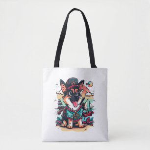Bolso De Tela Pirata de perro pastor alemán