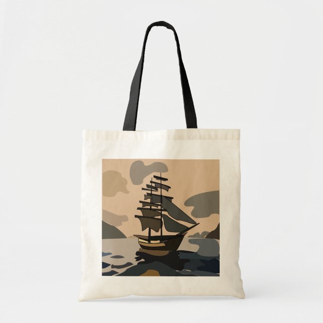 Bolso De Tela Pirata Pirata Aventura Barco Pirata (Frente)