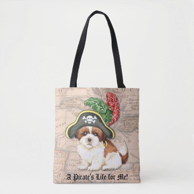 Bolso De Tela Pirata Shih Tzu (Anverso)