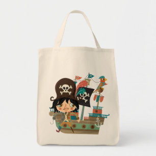 Bolso De Tela Pirata y barco pirata