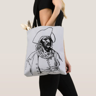Bolso De Tela Piratas antiguos, un boceto de pirata por Howard P