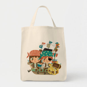 Bolso De Tela Piratas con tesoro