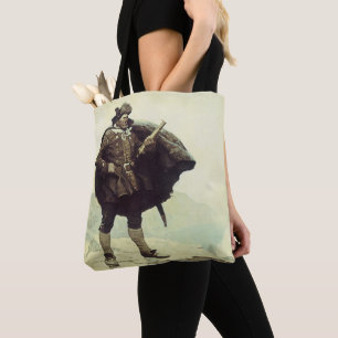 Bolso De Tela Piratas Vintage, Capitán Bill Bones por NC Wyeth