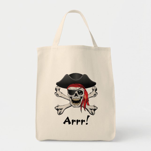 Bolso De Tela Pirate Skull (Frente)