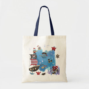 Bolso De Tela Pirates Adventure Map Tote Bag