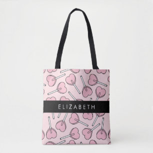 Bolso De Tela Pirulís rosas, pirulís con forma de corazón, pirul