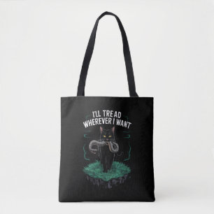 Bolso De Tela Pisaré Donde Quiera Amante del Gato Divertido