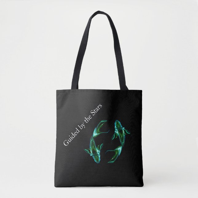 Bolso De Tela Pisces – Minimalist Zodiac Tote Bag (Anverso)
