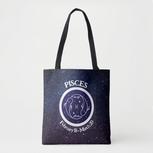 Bolso De Tela Pisces Zodiac Design Tote Bag (Anverso)