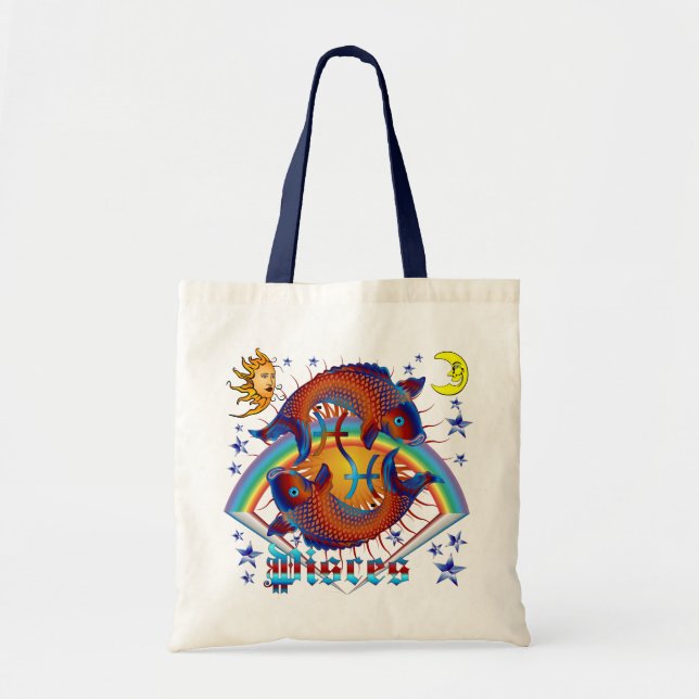 Bolso De Tela Pisces-Zodiac-V-1 (Frente)