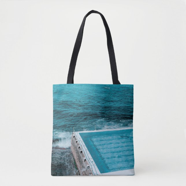 Bolso De Tela Piscina cerca del mar (Anverso)