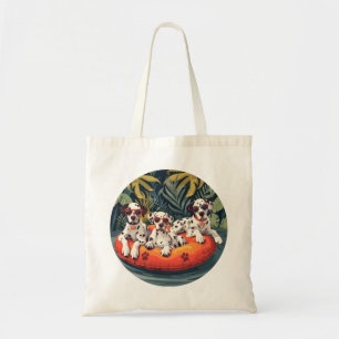 Bolso De Tela Piscina de piña de verano de perros dálmatas flota