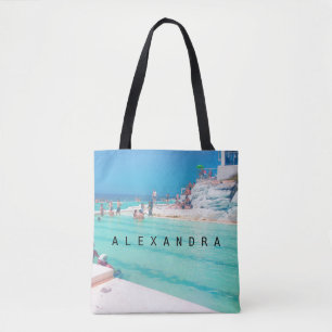 Bolso De Tela Piscina marina verano azul acuático