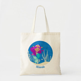 Bolso De Tela Piscina monográfica de la sirena submarina del Chi