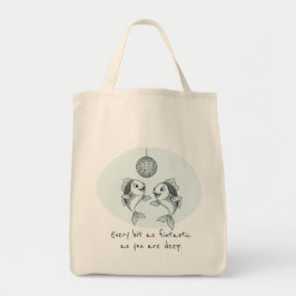 Bolso De Tela Piscis Divertido Pez Chiste Cumpleaños Zodiaco Fie