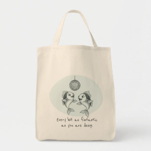 Bolso De Tela Piscis Divertido Pez Chiste Cumpleaños Zodiaco Fie