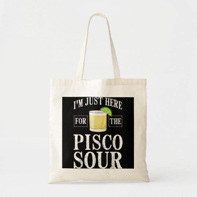 Bolso De Tela Pisco Sour Receta Peruano Chileno (Frente)